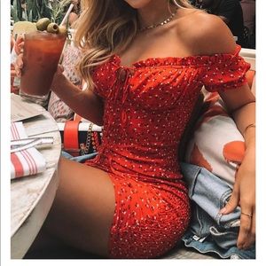 Classic red summer dress sold from Princess Polly and White Fox boutique